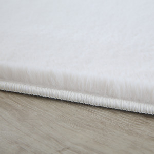 Covor Rotund Pouffy Crem V1 160x160 cm - Img 2
