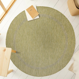 Covor Rotund Relax Verde V1 200x200 cm - Img 2