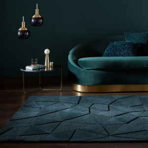 Covor Shard Teal 200x290 cm - Img 2