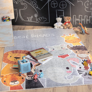Covor eco copii My Greta Gri 115x170 cm - Img 2