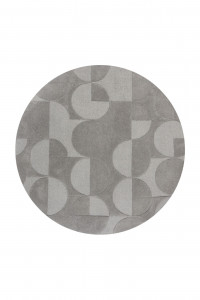 Covor Gigi Gri 160x160 cm, rotund