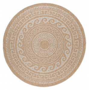 Covor Rotund Comilla Bej V2 120x120 cm - Img 1