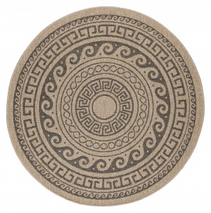 Covor Rotund Comilla Negru V2 200x200 cm - Img 1
