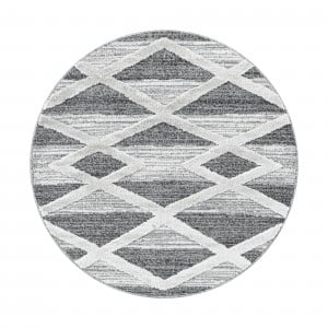Covor Rotund Pisa Gri V7 80x80 cm