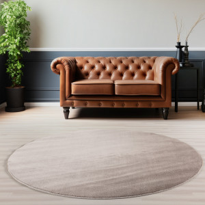 Covor Rotund Sky Bej V1 160x160 cm - Img 2