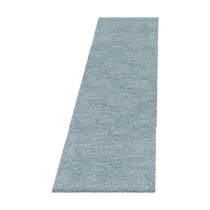 Covor tip Traversa Fluffy Albastru V1 80x250 cm