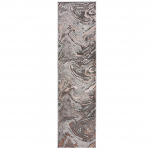 Covor traversă Marbled Roz Pal 80x300 cm - Img 1