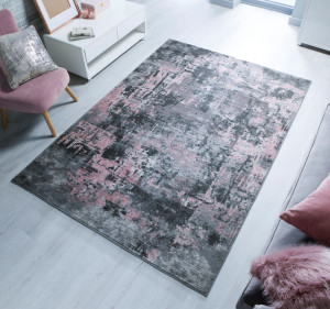 Covor Wonderlust Gri/Roz 80x150 cm - Img 2