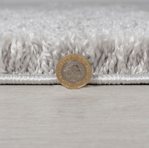 Covor Feather Soft Gri 133x133 cm, rotund - Img 5