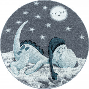 Covor Rotund Bambi Albastru V3 120x120 cm