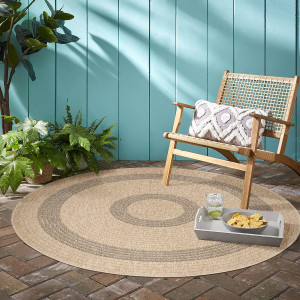 Covor Rotund Comilla Negru V1 120x120 cm - Img 2