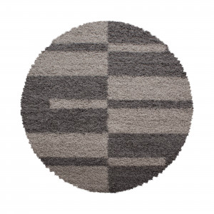 Covor Rotund Gala Taupe V1 80x80 cm - Img 1
