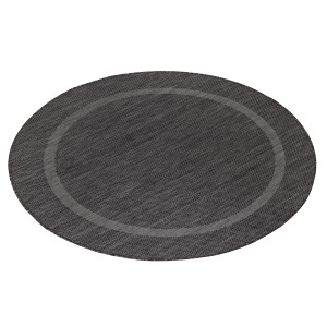 Covor Rotund Relax Negru V1 160x160 cm - Img 3