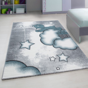 Covor tip Traversa Kids Albastru V5 80x150 cm - Img 2