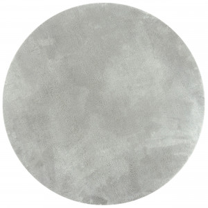 Covor Mellow Soft Gri 133x133 cm, rotund