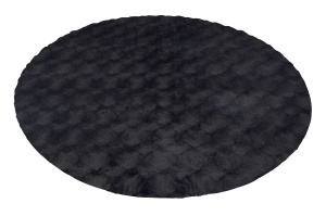 Covor rotund Diamond Cut Antracit 120x120 cm - Img 6