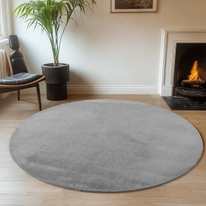 Covor rotund Joy Gri 80x80 cm - Img 2