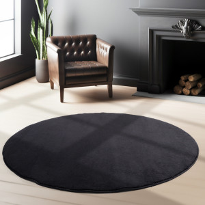 Covor Rotund Sky Negru V1 200x200 cm - Img 2
