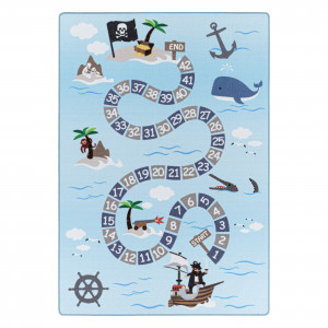 Covor tip Traversa Play Albastru V2 80x120 cm - Img 1
