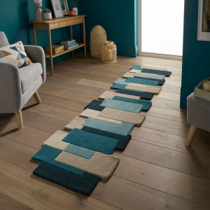 Covor traversă Collage Teal 60x230 cm - Img 2