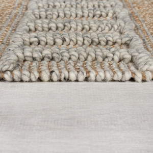 Covor traversă Medina Jute Natural/Gri 60x230 cm - Img 4