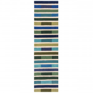 Covor traversă Piano Verde/Multicolor 60x230 cm - Img 1