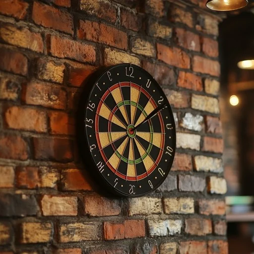 Tablă profesională de darts montată &icirc;n pub