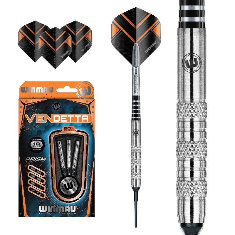 Set 3 Sageti soft darts Vendetta, 80% tungsten, 18 g