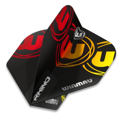Set 3 Fluturasi Logo Winmau Rhino Black, Yellow & Red