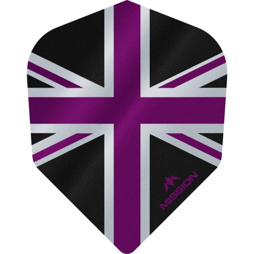 Set 3 Fluturasi Mission Alliance Union Jack, nr 6 Negru & Mov