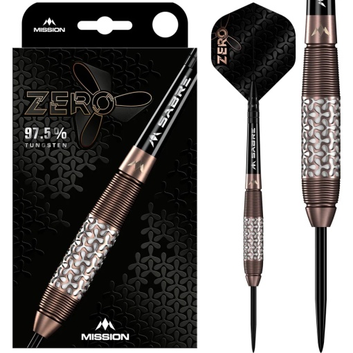 Set 3 sageti Mission Zero Steel Tip, 97.5% Tungsten - Bronze PVD