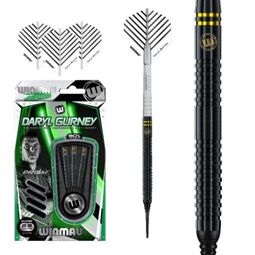 Set 3 Sageti soft darts Daryl Gurney Black, 90% tungsten