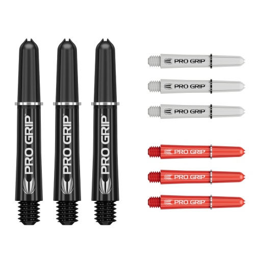 Set 9 Tije Pro Grip Negru/Alb/Rosu (3 seturi)