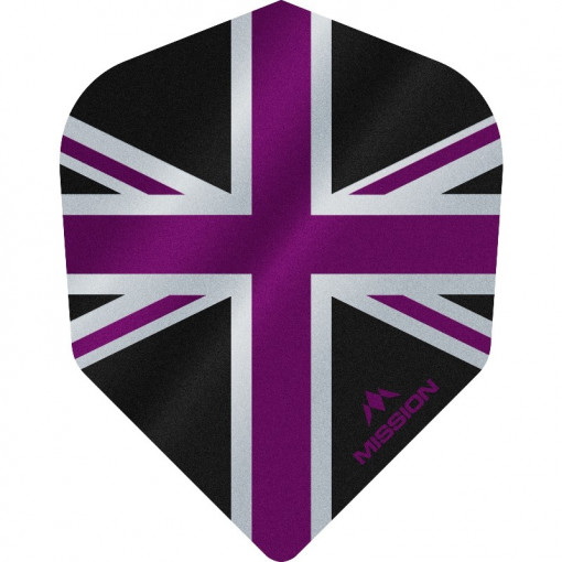 Set 3 Fluturasi Mission AllianceX Union Jack, nr 6 Mov & Negru