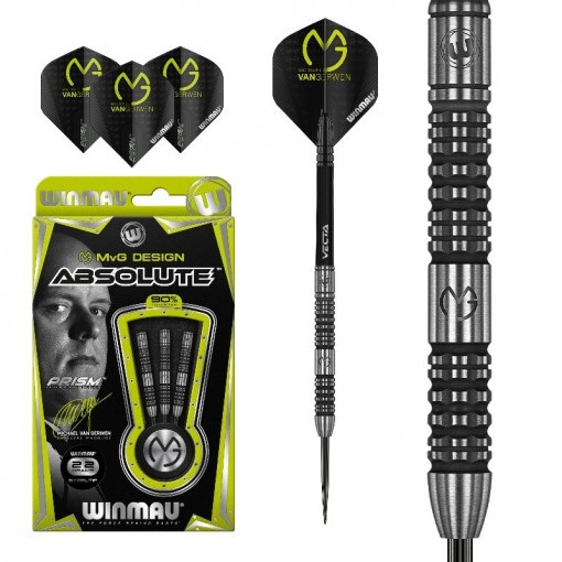 Set 3 Sageti darts MVG Absolute, Winmau - Tungsten 90%