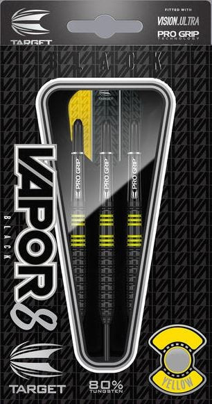 Set 3 Sageti steel Vapor 8 Black-Yellow, 80% tungsten