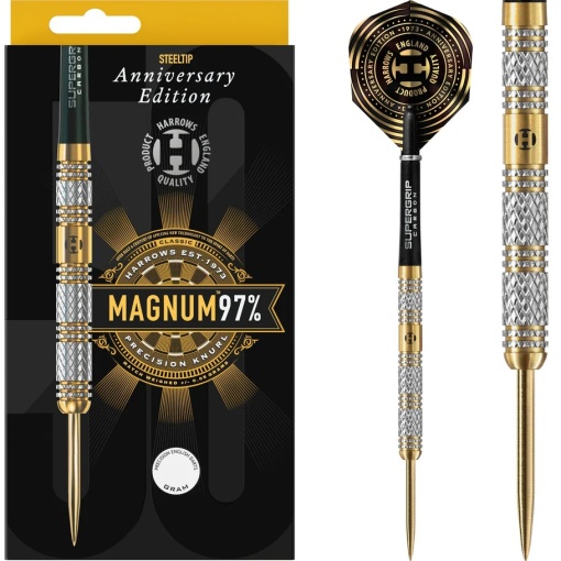 Set 3 Sageti Harrows Magnum - Vârf de oțel - 97% - Ediție aniversară - Gold Titanium