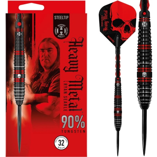 Set 3 Sageti Harrows Ryan Searle, Steel Tip 90% Tungsten - Heavy Metal