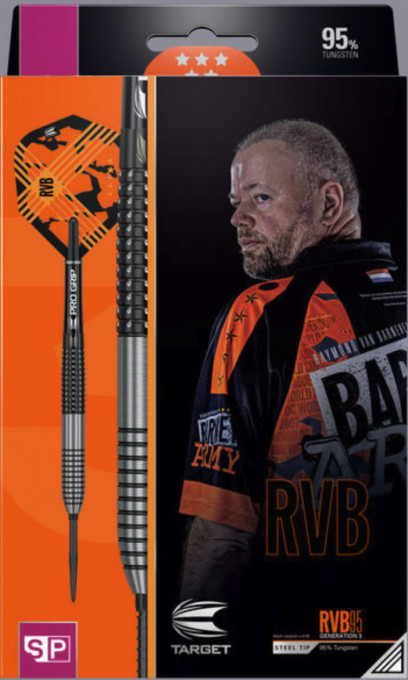 Set 3 Sageti steel Raymond Van Barneveld RVB 95 GEN 3 SP, 95% Tungsten