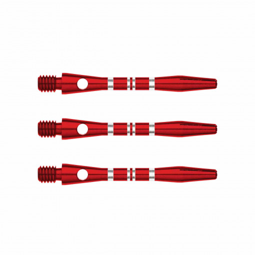 Set 3 Tije Winmau Aluminiu Re-groved Tip A - Scurt Rosu