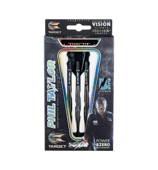 Set 3 Sageti Darts POWER 8ZERO 80% Tungsten BLACK TITANIUM P8Z model 2