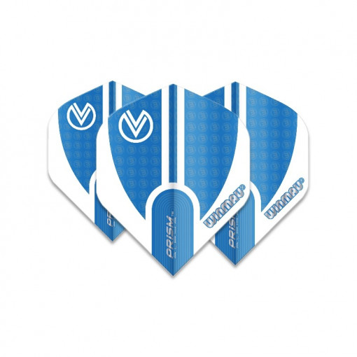 Set 3 Fluturasi Darts Winmau Prism Alpha Standard Vincent Albastru & Alb