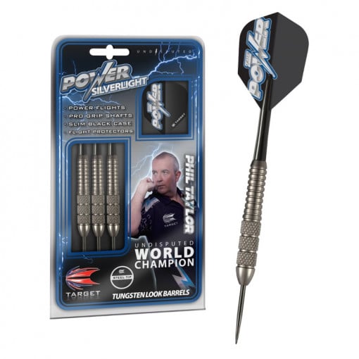 Set 3 Sageti Phil Taylor Power Silverlight Steel Tungsten Look 2, 22 g