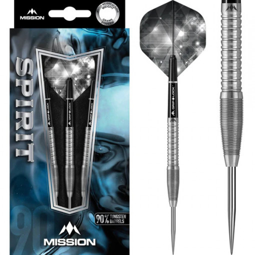 Set 3 Sageti steel darts Mission Spirit M6 - Front Razor Grip