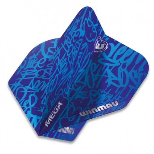 Set 3 Fluturasi Darts Winmau Mega Standard Albastru - Like a Boss