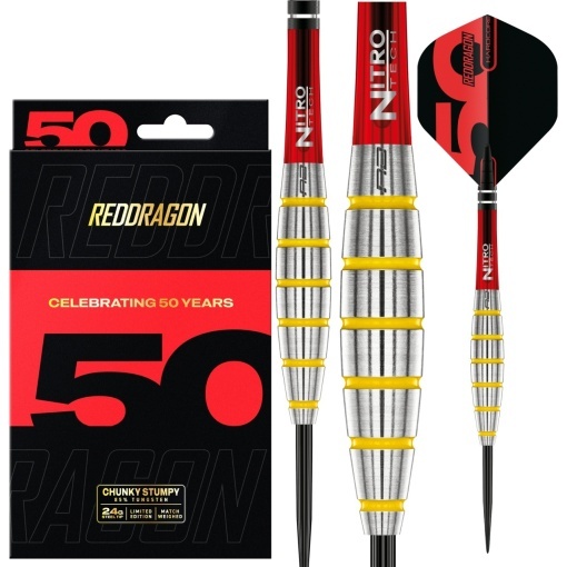 Sageti steel darts Chunky Stumpy 3 - 24 g, Editie Aniversara 50 ani