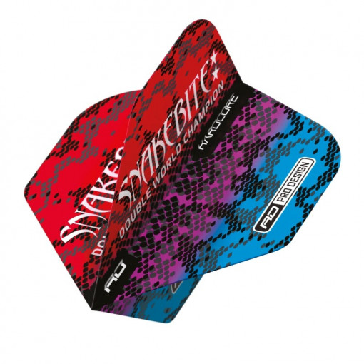Set 3 Fluturasi Red Dragon Peter Wright Multi Snakeskin Red