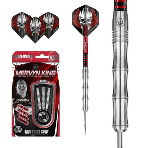 Set 3 Sageti darts Mervyn King Winmau - Tungsten 90%