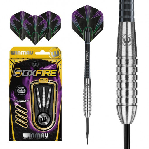 Set 3 Sageti steel darts Foxfire, model 2 bombă, 80% tungsten