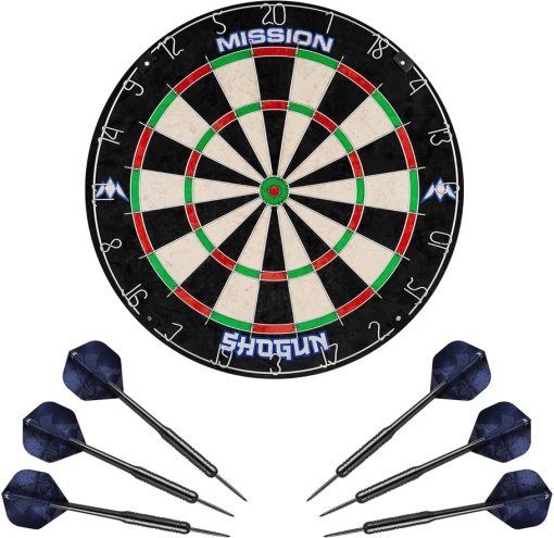 Set Tinta de darts Mission Shogun Round Wire cu 2 seturi de Sageti